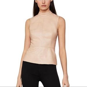 Bare pink leather top